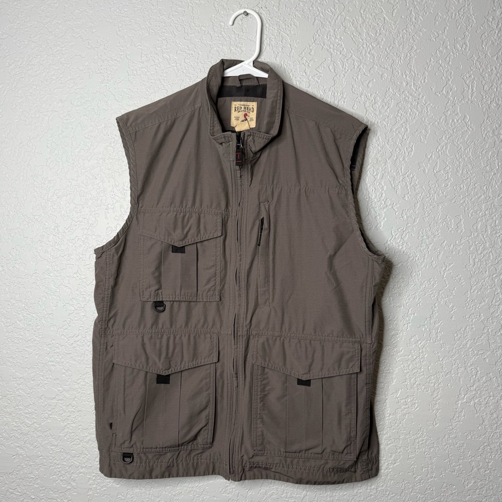 Red Head Brand Co Men’s Utility Outdoor Fishing Hunting Full Zip Vest M
